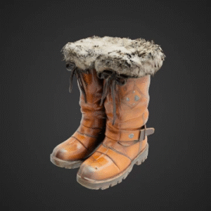 Viking Fur-Cuffed Boots